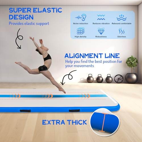 10/13ft Inflatable Tumble Track 4in Thick Air Floor with Electric Pump U8855