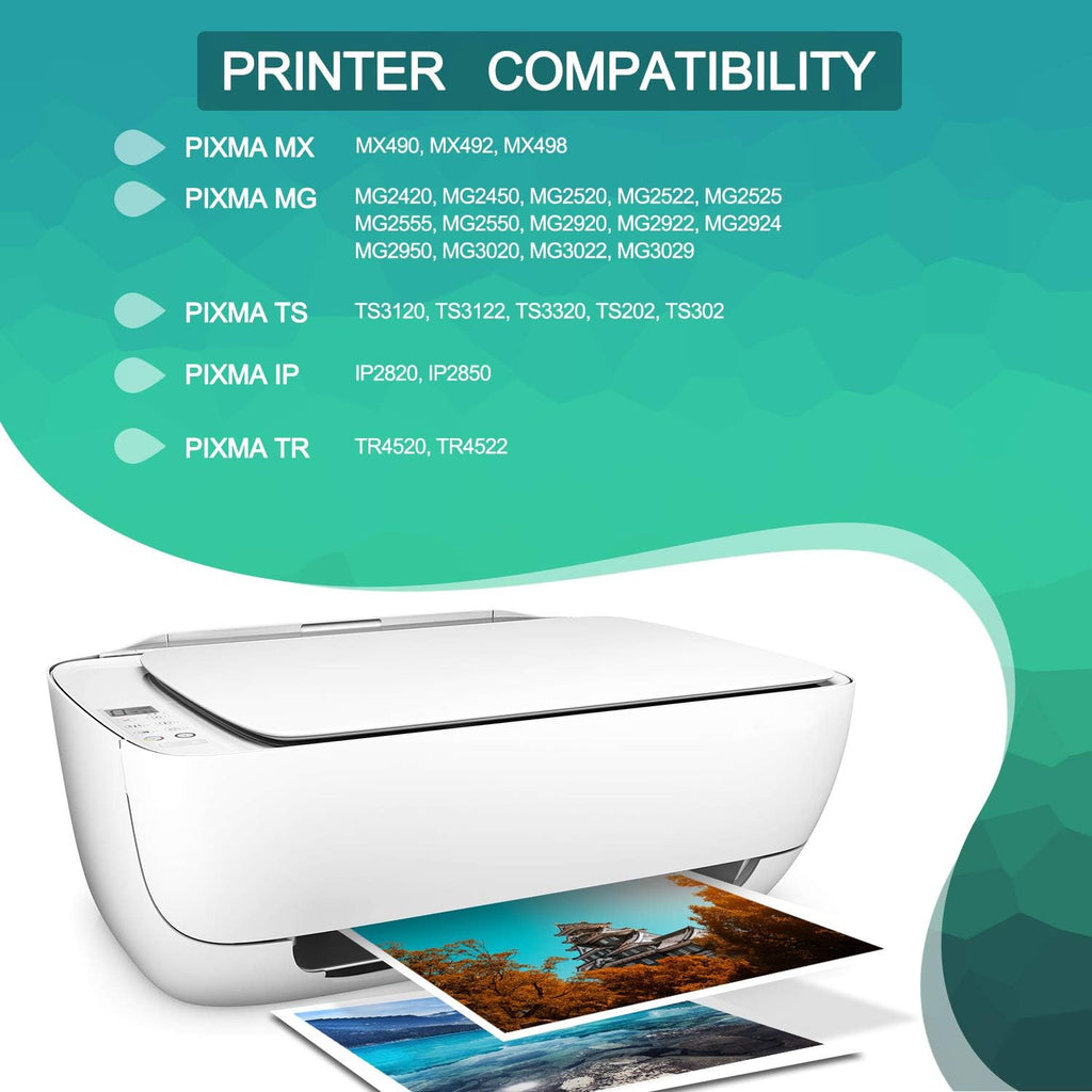 Remanufactured Ink Cartridges 245 and 246 Replacement for Canon PG-245XL CL-246XL PG-243 CL-244 for Canon PIXMA MX492 MX490 MG2920 MG2922 MG2420 IP2820 Printer (2 Black 1 Tri-Color) N61283