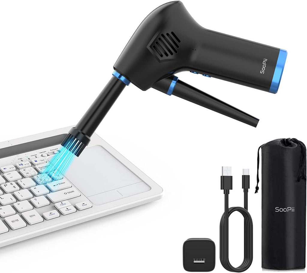 Cordless Air Duster Compressed Air Blower with Rechargeable 6000mAh Battery 40000 RPM Electric Dust Cleaner O533534