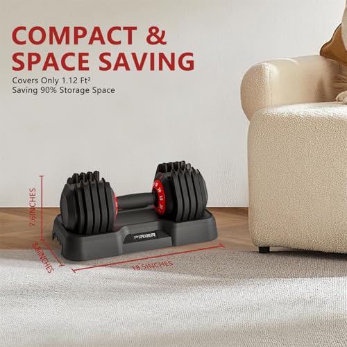 Adjustable Dumbbell 55LB Single Dumbbell Weight with Anti-Slip Metal Handle P745
