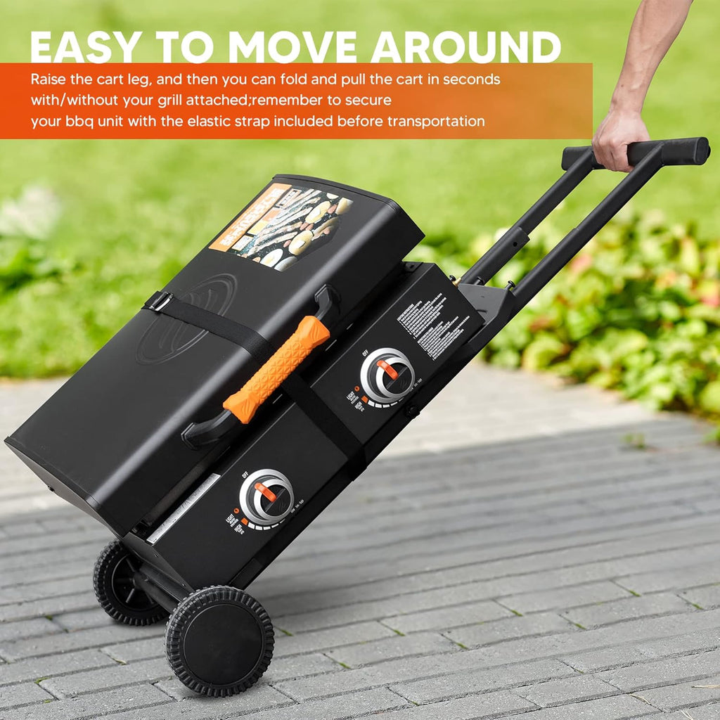 Portable Griddle Stand with Wheel and Shelf G85859