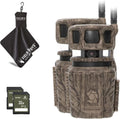 36MP Trail Camera with 1080P HD Video, 0.4 Sec Trigger Speed, 360° Panoramic View, Built-in GPS, Cellular (2pk), 32GB SD Cards, & Microfiber Cleaning Cloth K41096