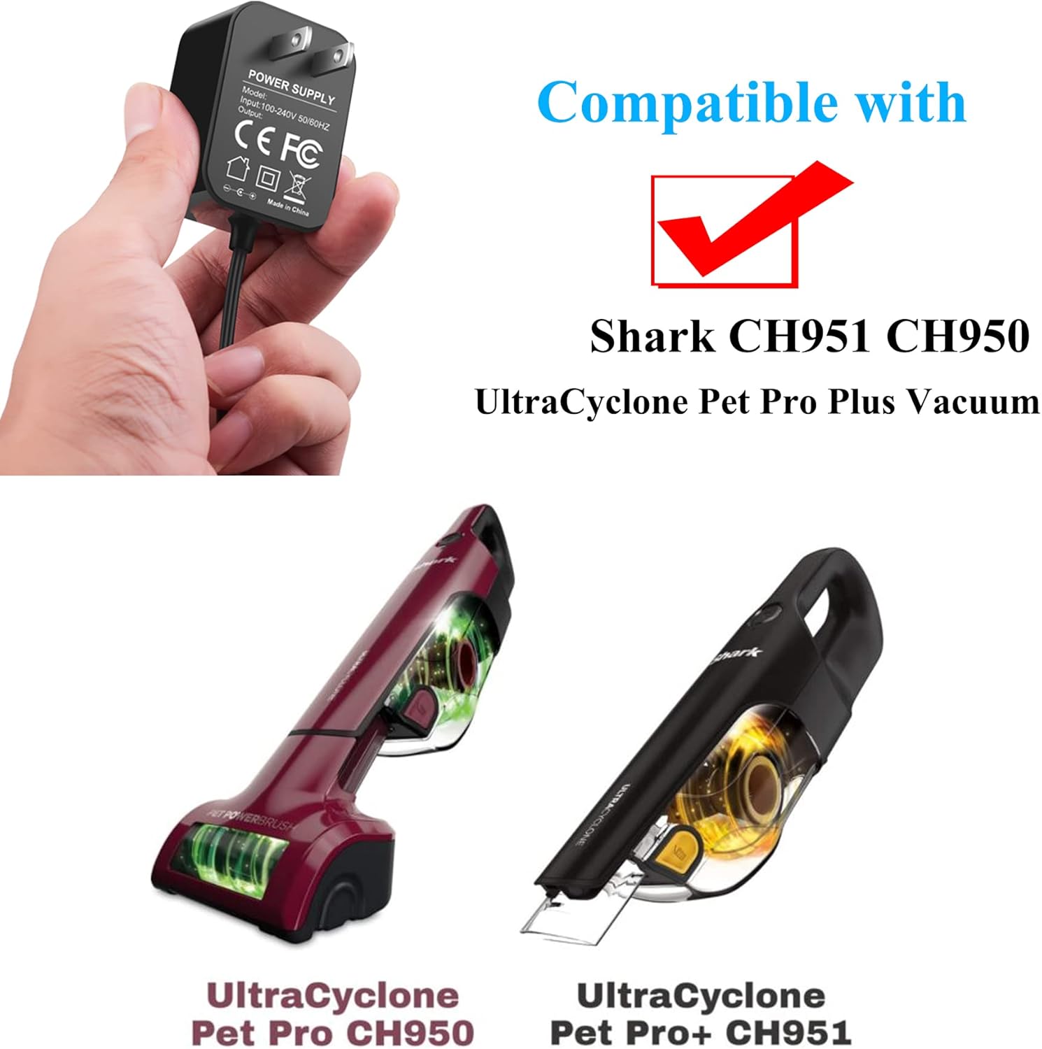 Charger Replacement for Shark Cordless Handheld Vacuum V23347