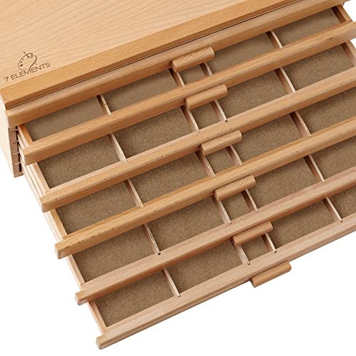 6 Drawer Wooden Artist Storage Supply Box B23112