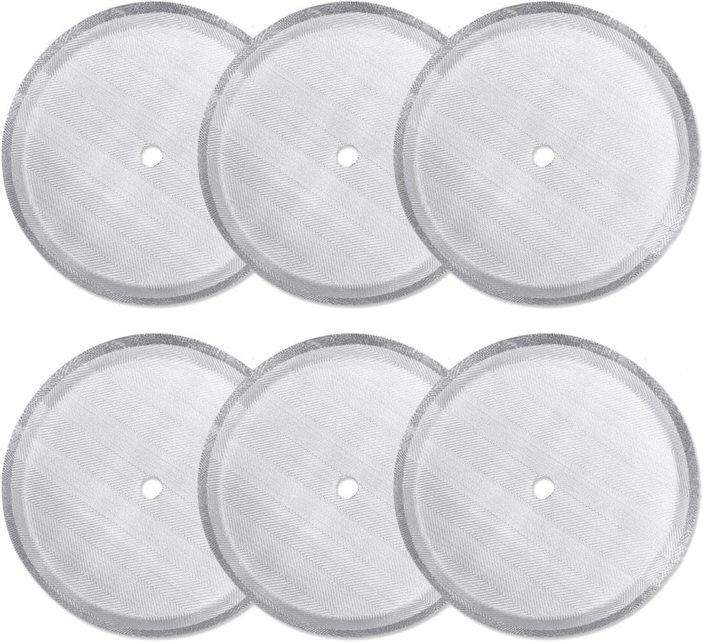 6 Pack Stainless Steel Mesh Replacement Filter Screen for French Press Coffee Makers X170424