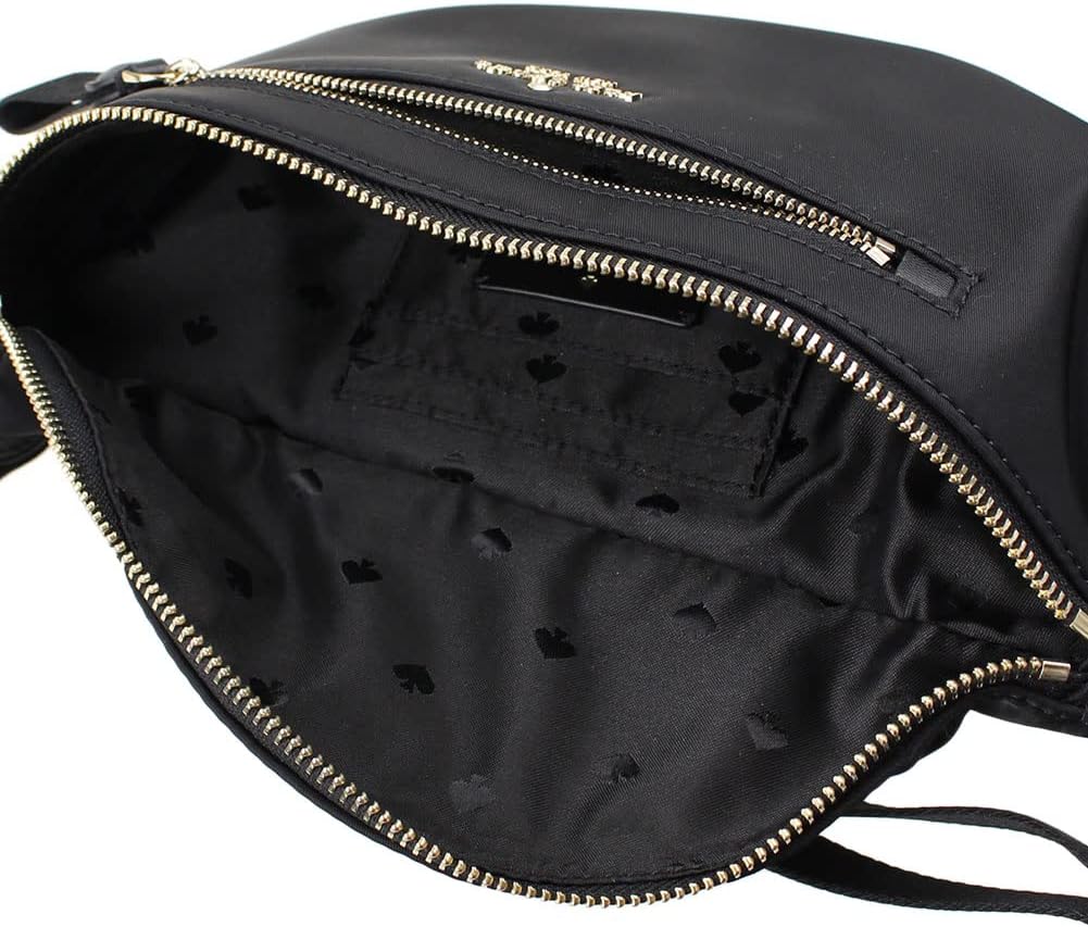 Black Nylon Leather Belt Bag N166
