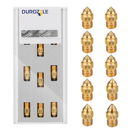 3D Printer Brass Nozzles Kit 0.4mm 0.6mm 0.8mm Pack of 8 A375157