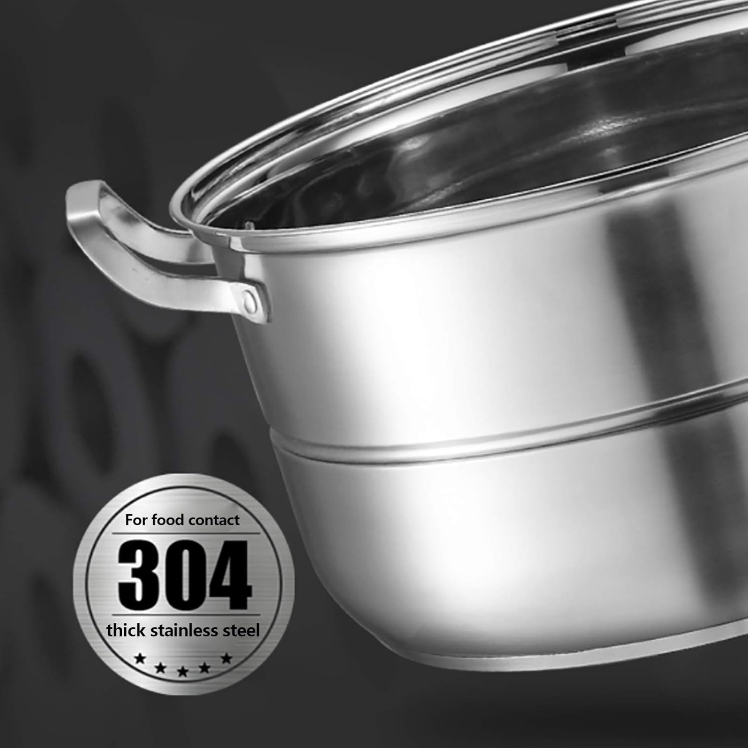 12.8in 5 Tier Stainless Steel Steamer Pot S201624
