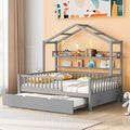 Pink Full Size Wooden House Bed with 2 Drawers A779