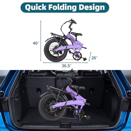 20"×3.0 Fat Tire Folding Electric Bike with 374.4Wh Battery F81545
