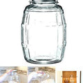 2.5-Gallon Glass Barrel Jar with Lid, Brushed Aluminum Q4766