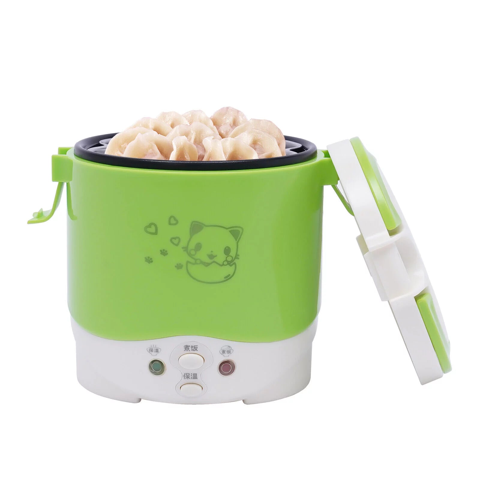 White/Green 12V Electric Rice Cooker Y920