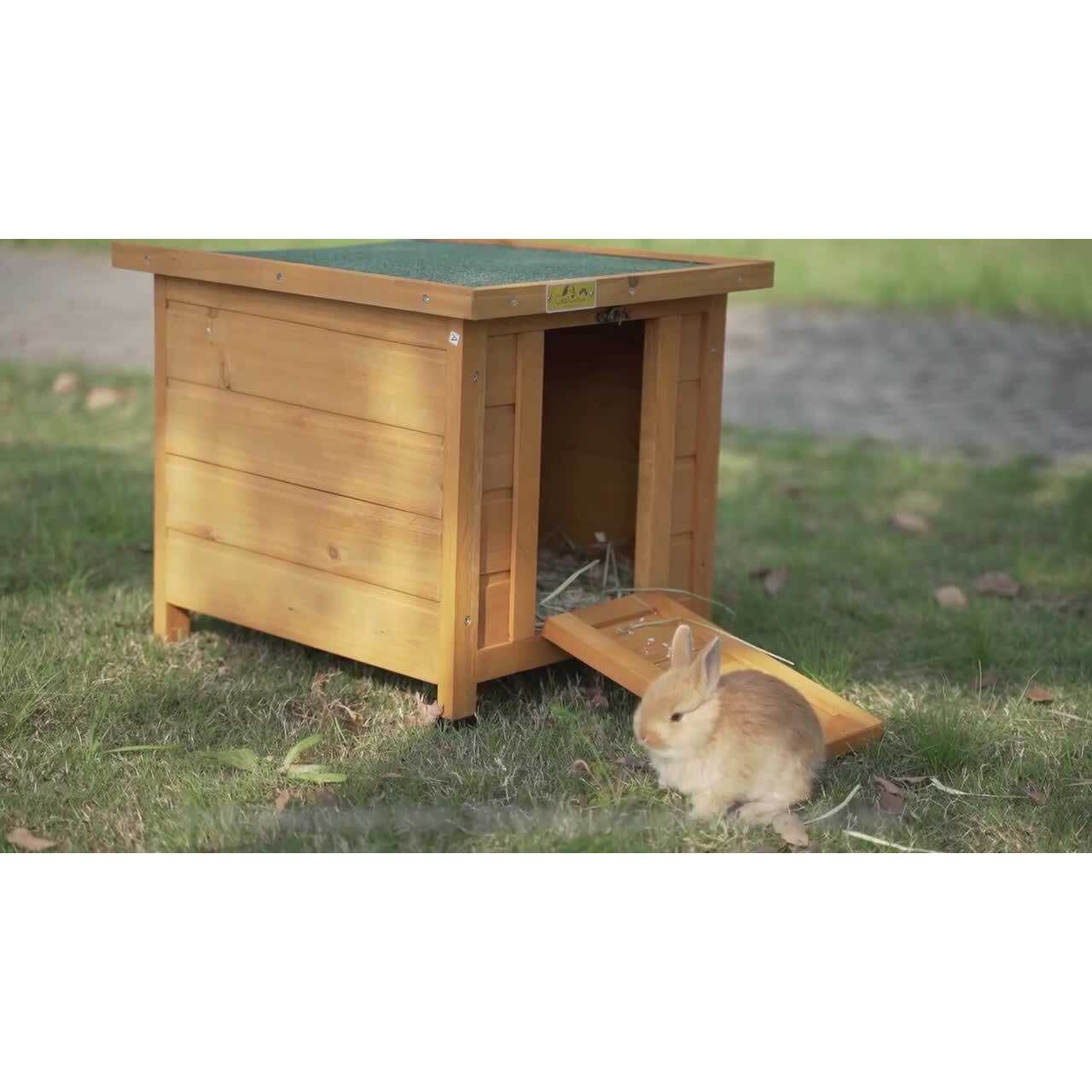 24′′L Waterproof Wooden Outdoor Rabbit Enclosure V58453