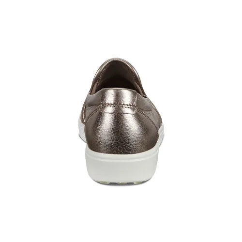 Women's Stone Metallic Leather Soft 7 Woven Slip-On Sneakers I644627