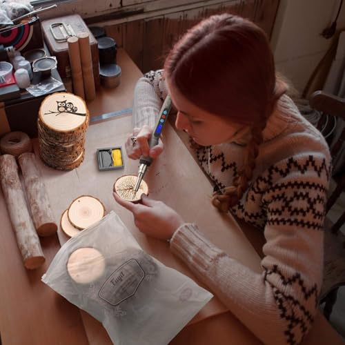 30 Pcs 2.4-2.8 Inches Natural Wood Slices G897