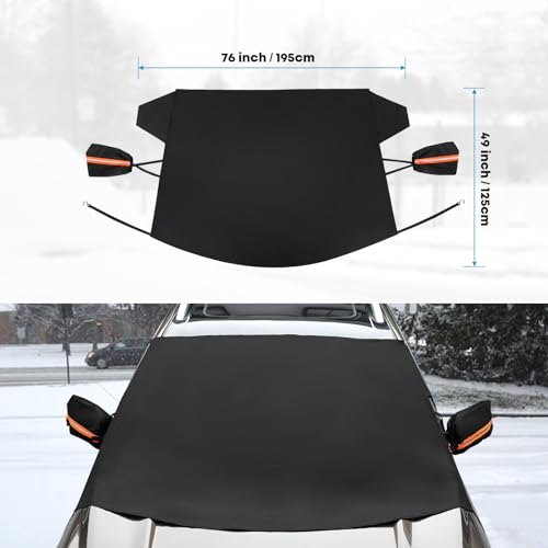 600D Heavy Duty Car Windshield Snow Cover (76 x 49 inches) Y980977