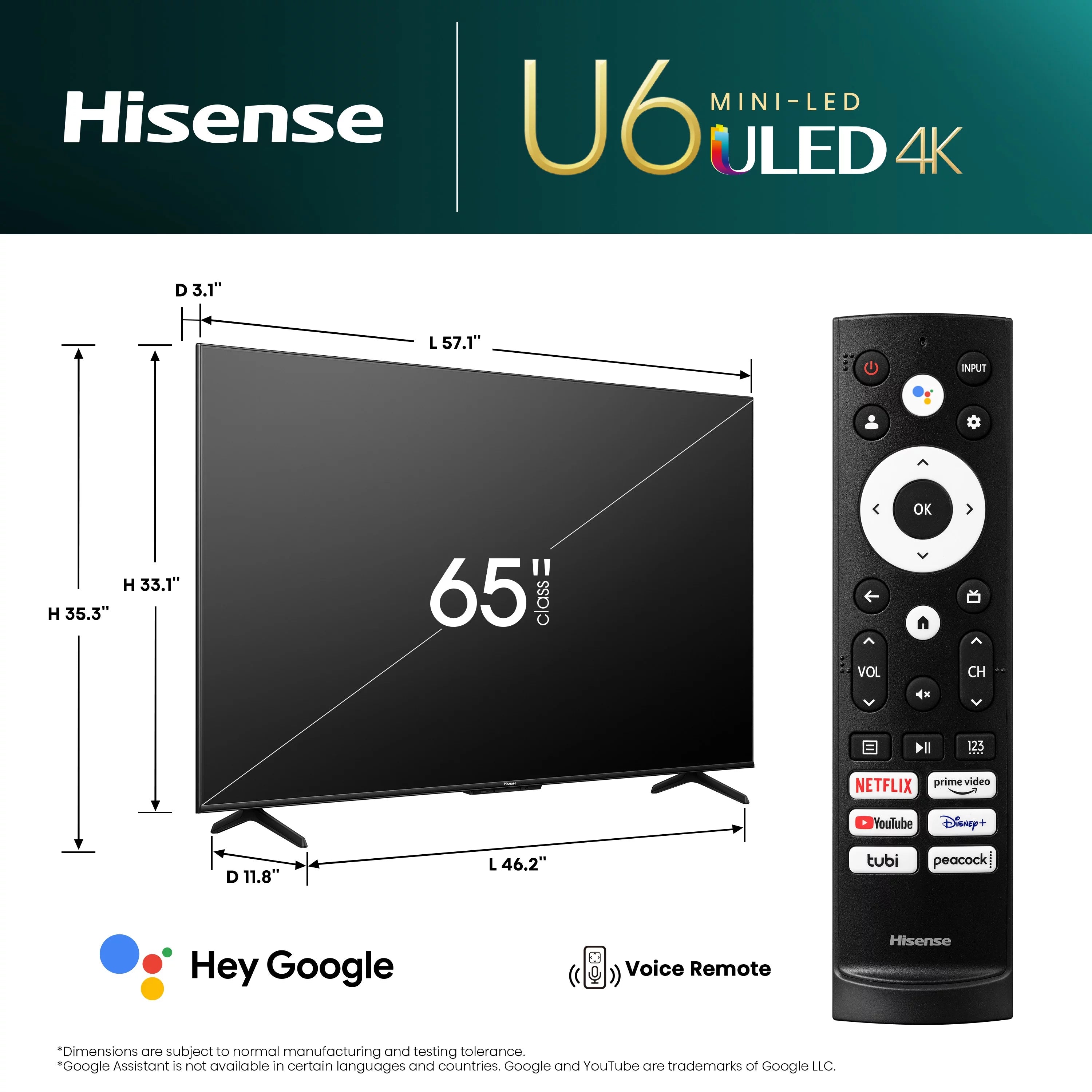 65-Inch Mini-LED QLED Google Smart TV W15444