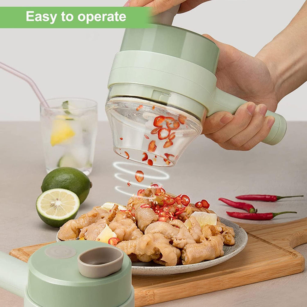4 in 1 Rechargeable Electric Vegetable Cutter Set E983