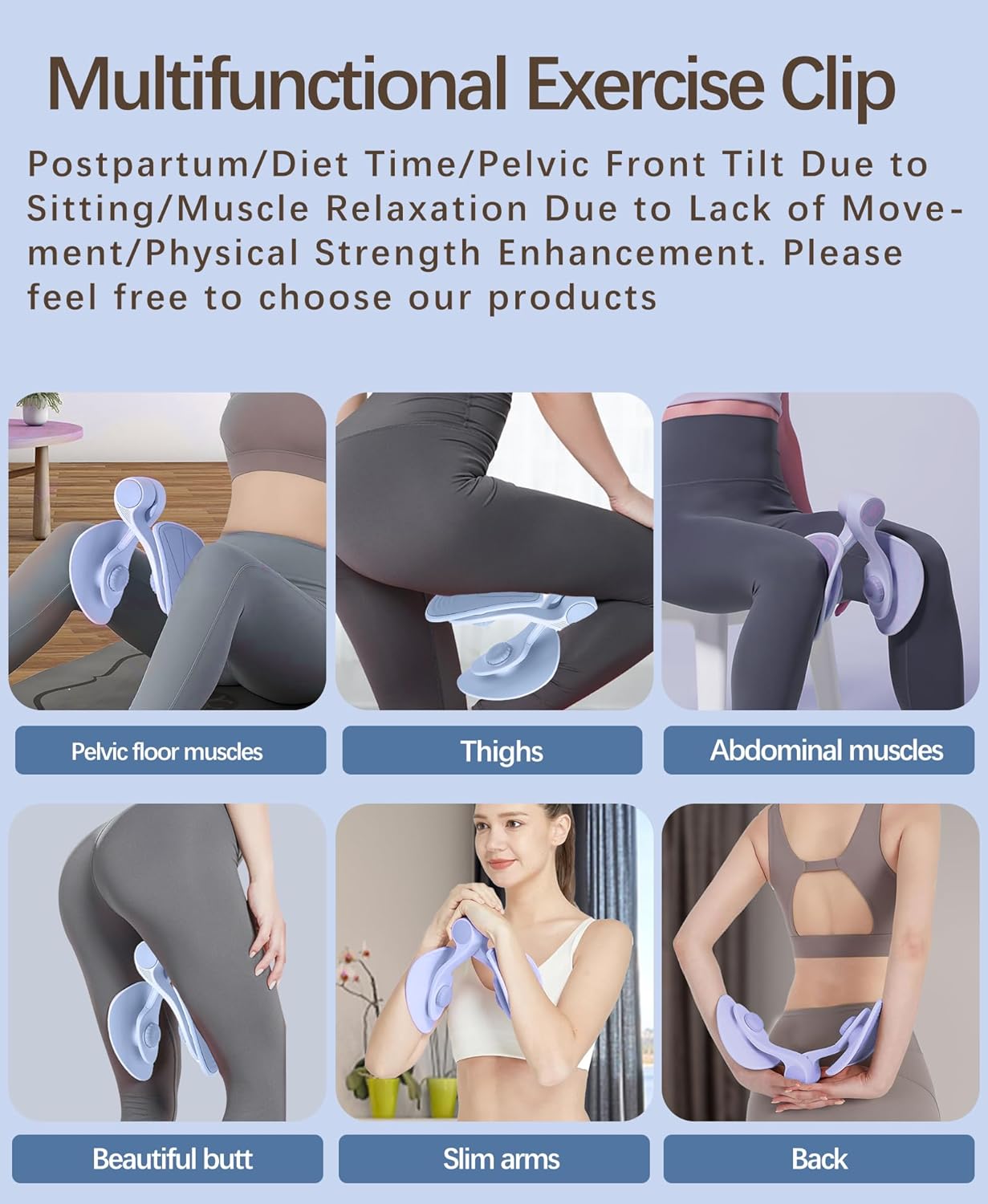 Leg Press Machine Thigh Master Hip Trainer Kegel Exerciser Pelvic Floor Trainer H44933