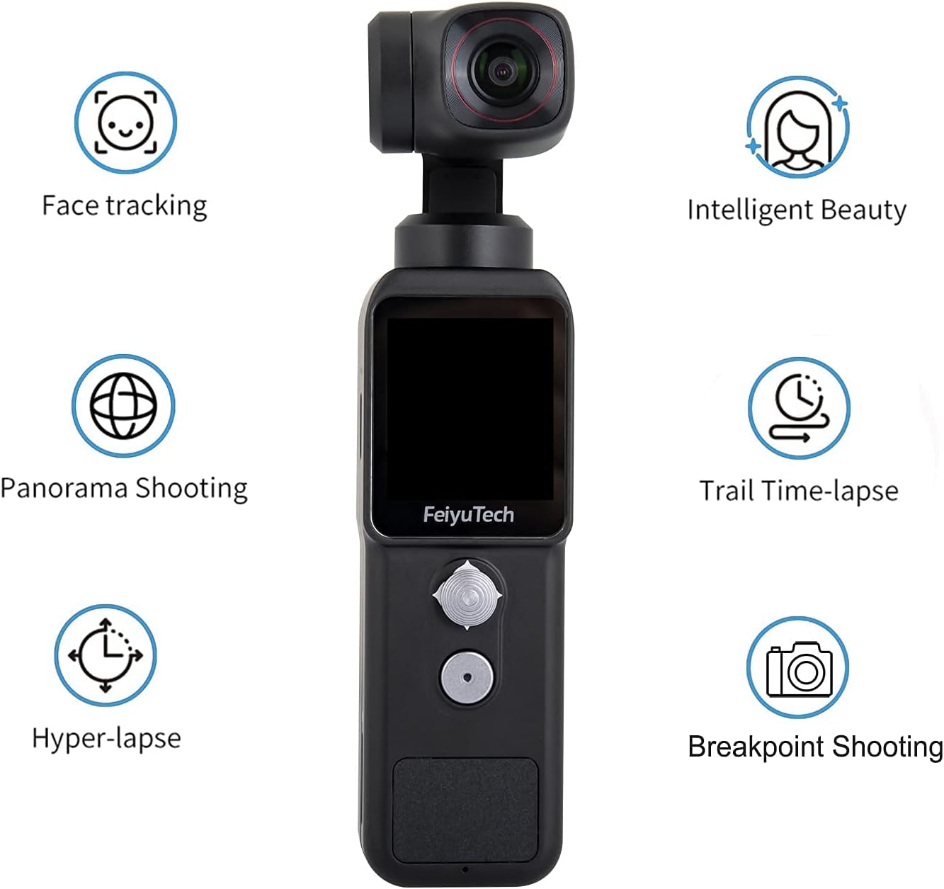 3-axis Stabilizer Gimbal with 4K Video 130° Wide Angle Camera M5801