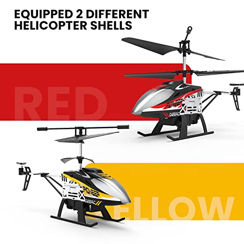 RC Helicopter with LED Lights, 2 Batteries, USB-C Charging T541
