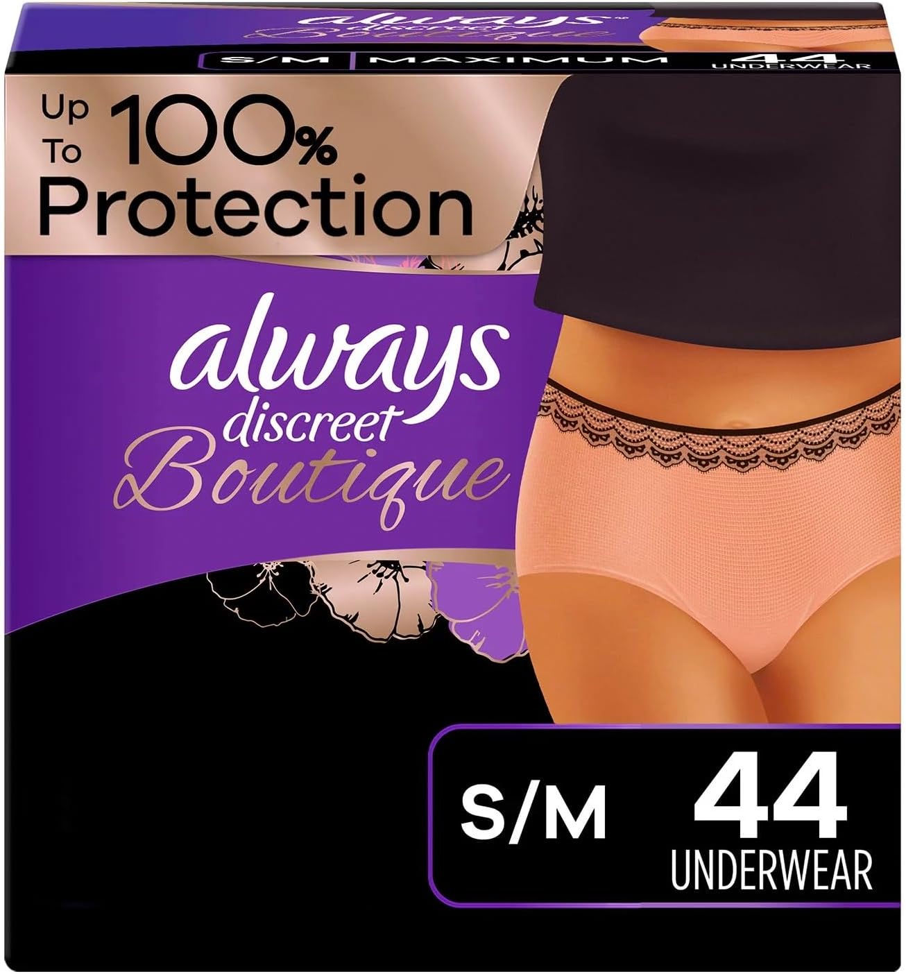 Maximum Absorbency Incontinence Underwear, S/M (44 Ct) O950