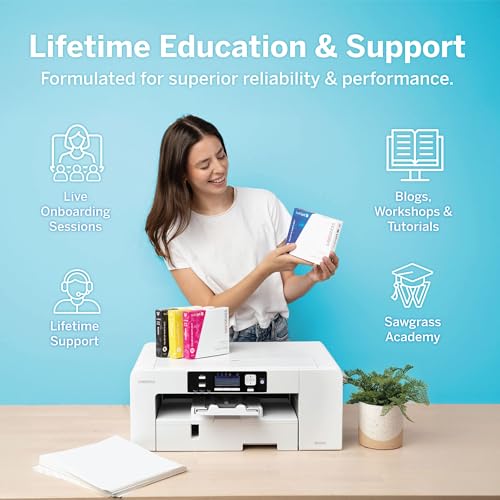 Sublimation Printer Bundle with 31mL Inks & Paper C8737