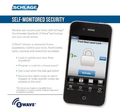 Aged Bronze Touchscreen Deadbolt with Alarm and Handleset with Interior Lever E841469