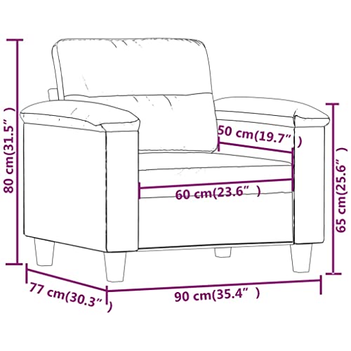 Light Gray Microfiber Fabric Sofa Chair J29850