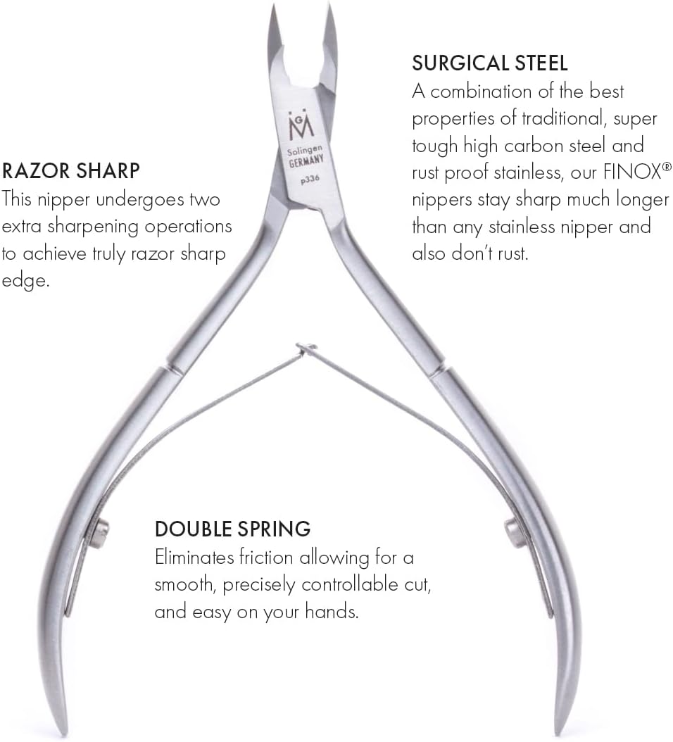 Luxury Cuticle Nipper in Leather Case, Double Sharpened Q198670