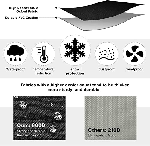 600D Heavy Duty Car Windshield Snow Cover (76 x 49 inches) Y980977