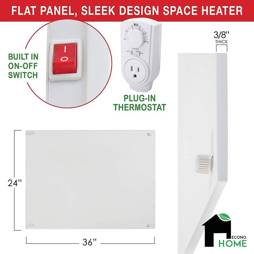 600 Watt Wall Mount Convection Heater with Thermostat O23695