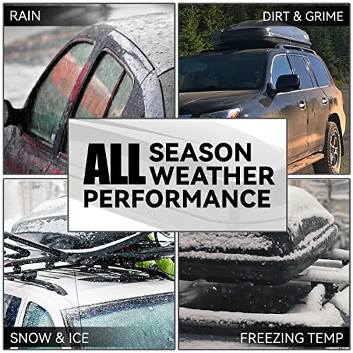 Rooftop Cargo Box Carrier Car Top Storage Case, 110 Lbs, 53" L x 34" W x 15" H, 11 17 Cubic Ft., Textured Black G694