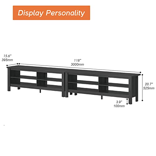 White 6 Cubby Wood TV Stand N7139