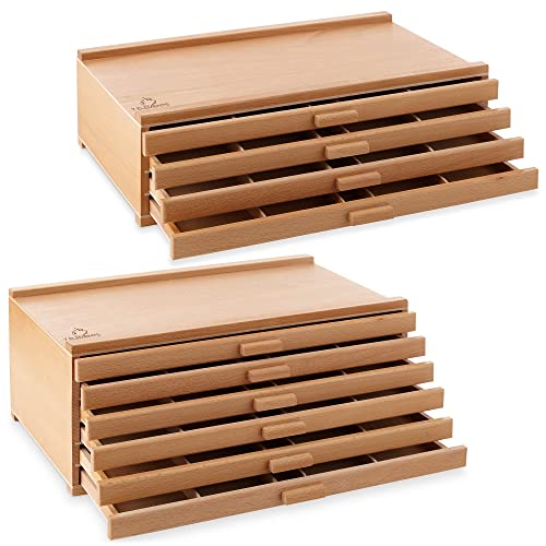 6 Drawer Wooden Artist Storage Supply Box B23112