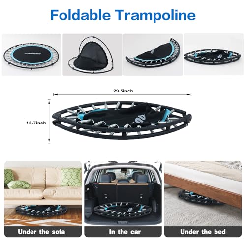 40"/48" 330 LBS Foldable Rebounder with Adjustable Foam Handle Q182