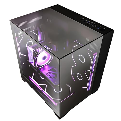 AMD Ryzen 7 5700X 8-Core 3.4 GHz Intel Arc B580 32GB DDR4 RAM 1TB PCIe + 1TB SATA SSD WiFi Bluetooth RGB Fans Windows 11 Pro Black Tower Computer W9173
