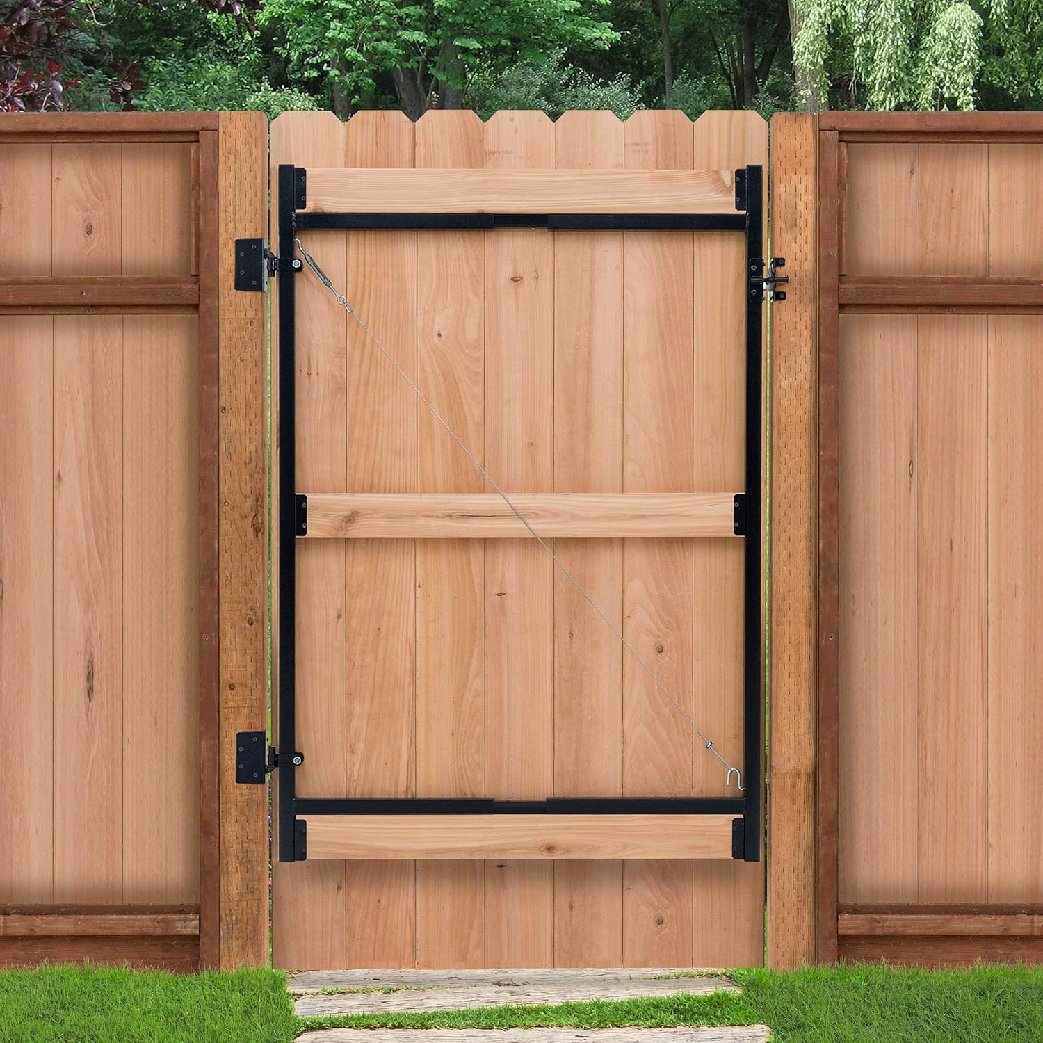 Steel Frame Gate Adjustable Building Kit, 60 to 96 Inches Wide and 6 Inches High, 3 Pack V8427