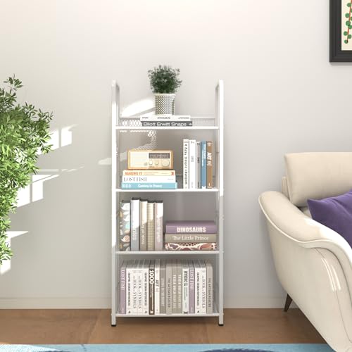White 5 Tiers Tall Bookshelf V11895