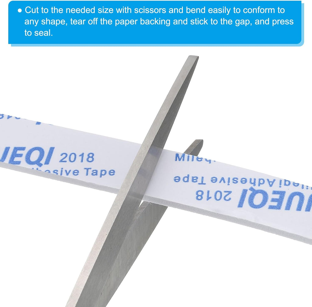 5m/16.4ft White Sealing Foam Tape, 15mm Wide 3mm Thick Single Sided Weather Stripping C9900