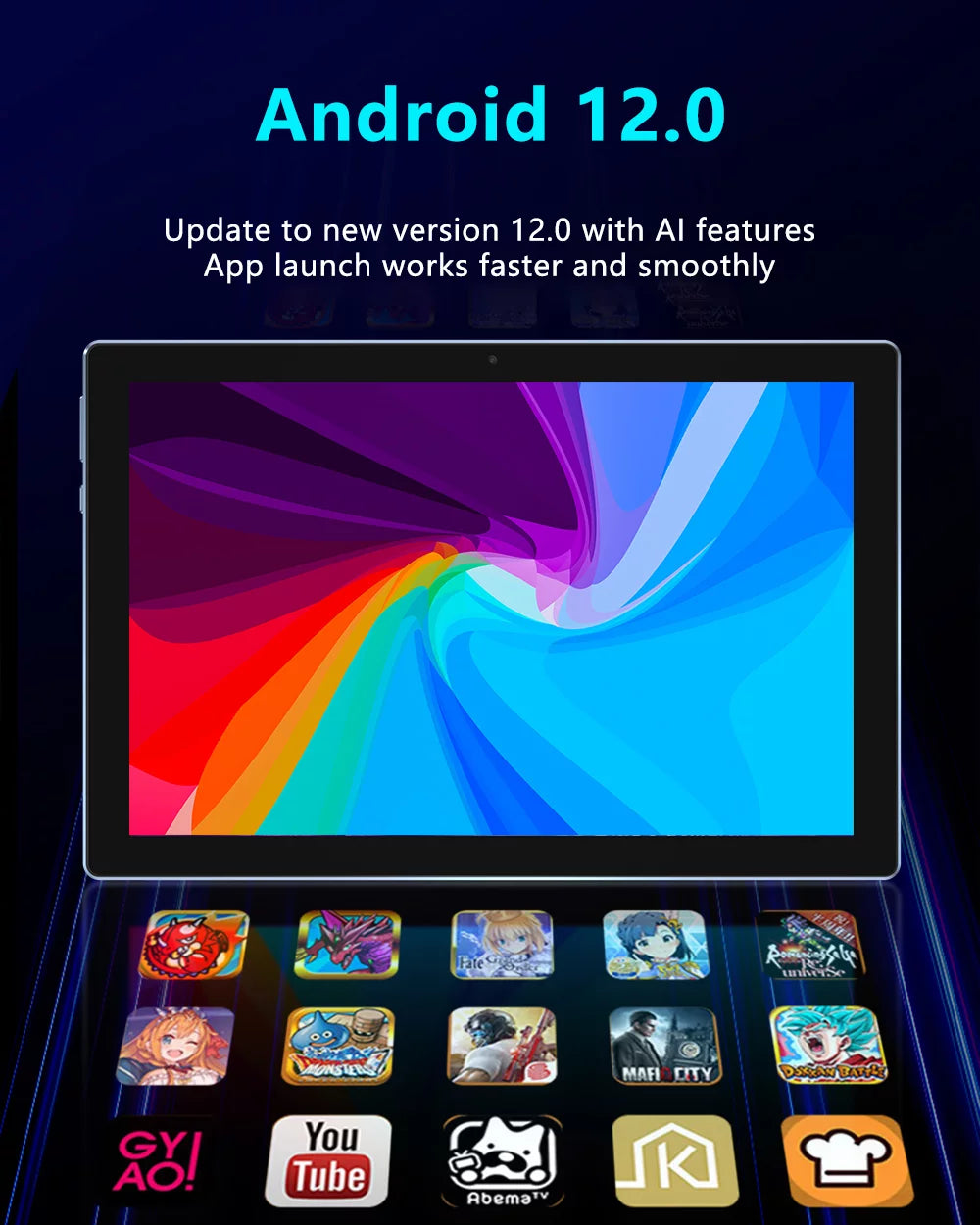 10 inch Android Tablet 2GB+32GB 6000mAh Quad Core HD Touch Screen C3453