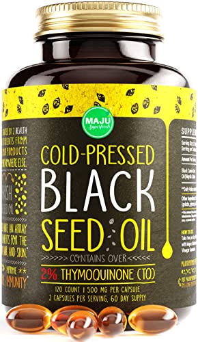 Black Seed Oil Capsules 60 Count 500mg per Capsule U39348