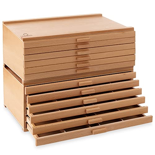 6 Drawer Wooden Artist Storage Supply Box B23112