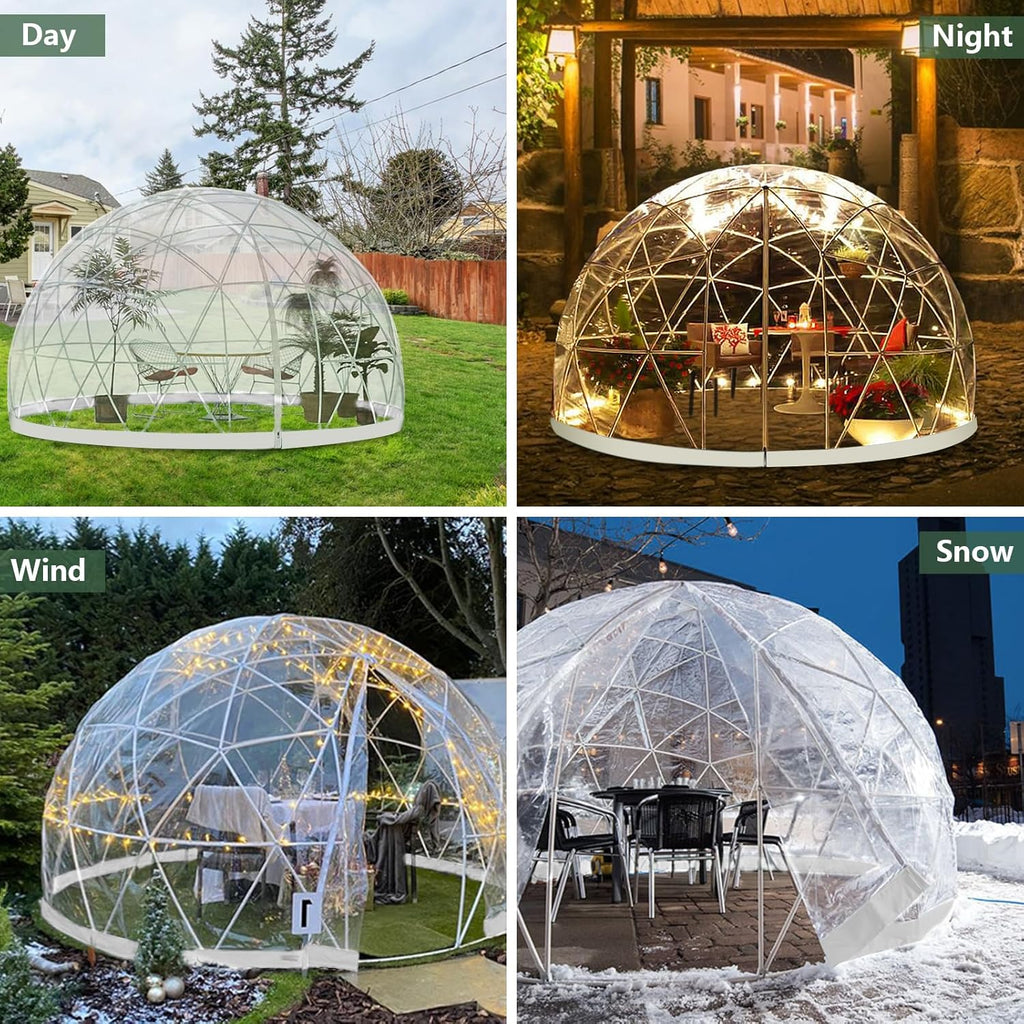 12FT Bubble Tent Dome for 4-8 Person with Triangular Transparent Window A463