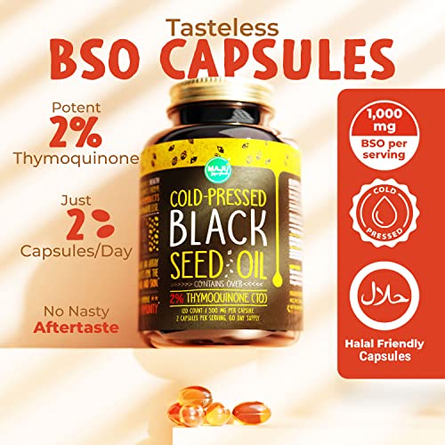 Black Seed Oil Capsules 60 Count 500mg per Capsule U39348