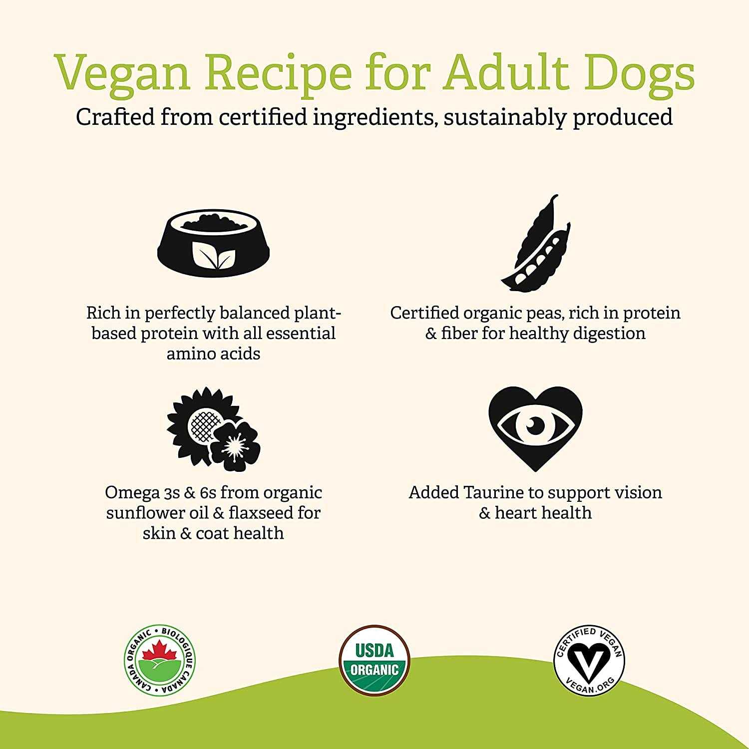 Organic Peas Adult Dry Dog Food V96612