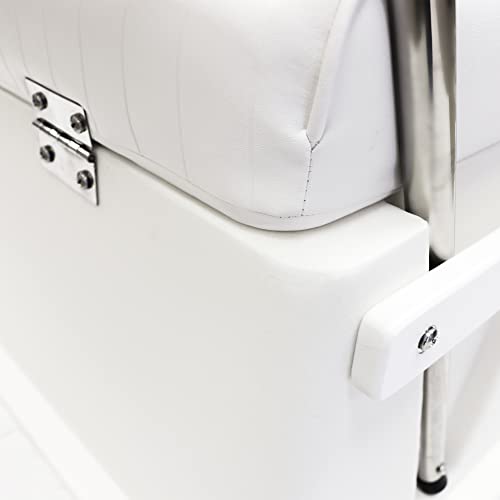 62 Quart White Swingback Cooler Storage Seat B1514