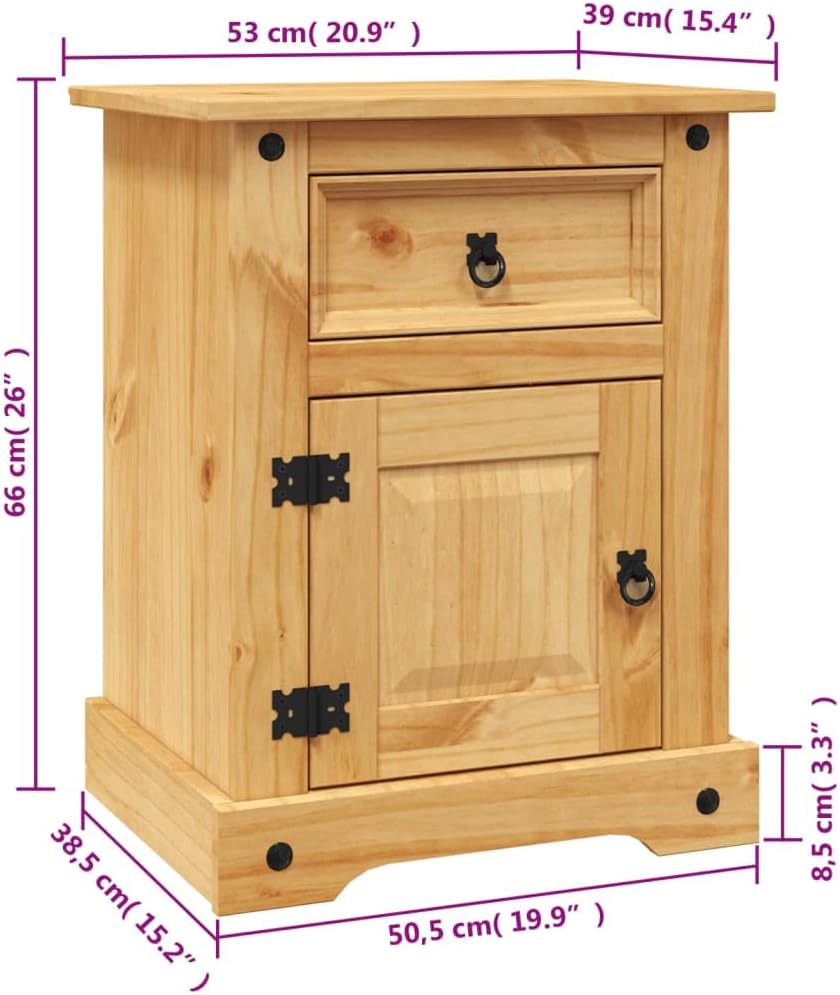 Mexican Pine Nightstand L295