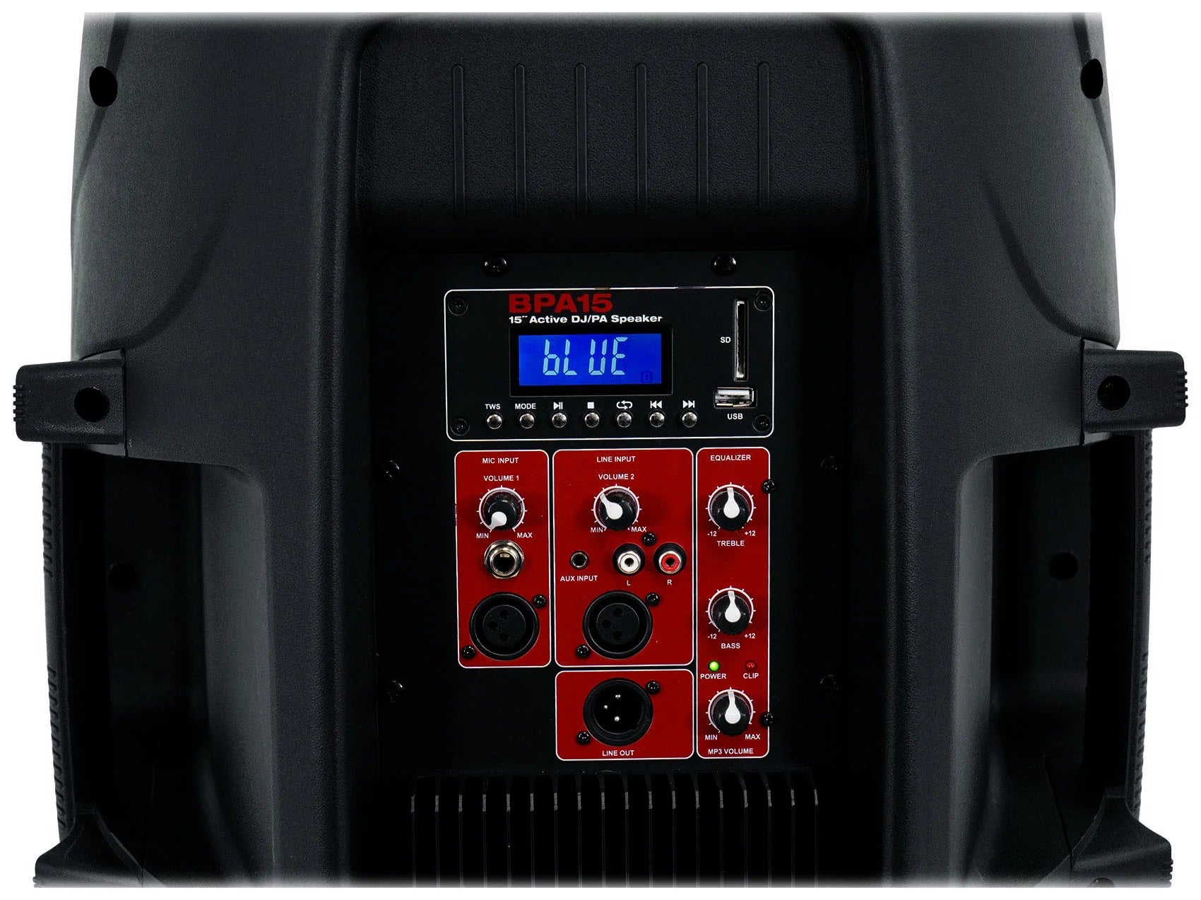 15" 1600w Active PA/DJ Speakers with Mixer, Mic, Stands, Cables, Bag Z75353