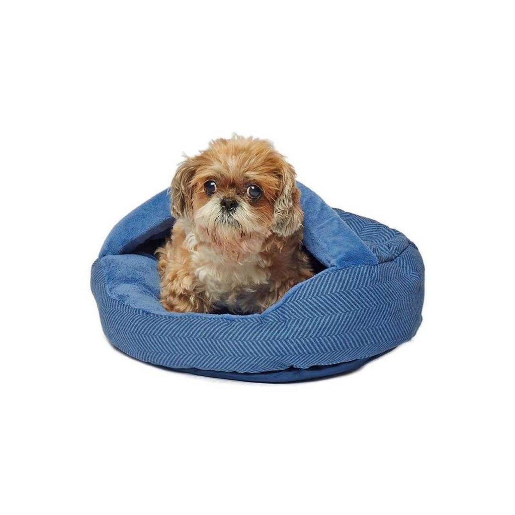 Herringbone Canvas Fleece Deep Dish Cave Bed Z70328